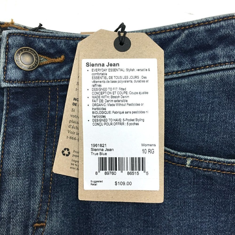 NEW prAna Women's Sienna Jeans Mid Rise Skinny Leg True Blue Stretchy size 8 - Picture 5 of 11
